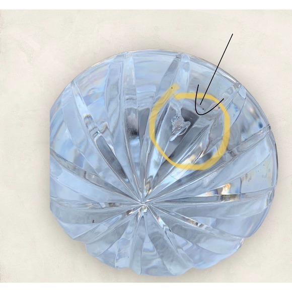 Vtg. Three Rings Crystal Cut Glass Decanter With Mushroom Topper. - Picture 11 of 12